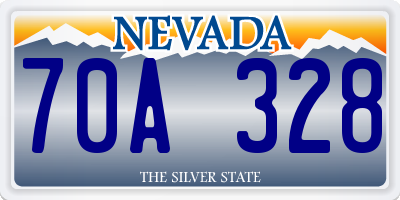 NV license plate 70A328