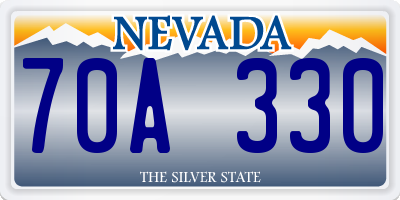 NV license plate 70A330