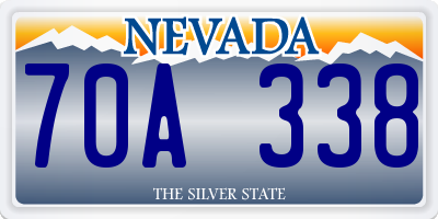 NV license plate 70A338