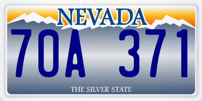 NV license plate 70A371