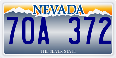 NV license plate 70A372