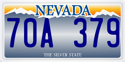 NV license plate 70A379