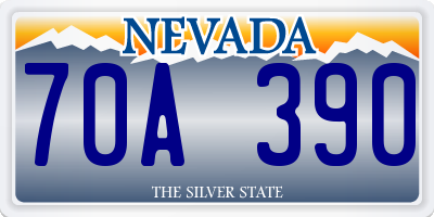 NV license plate 70A390