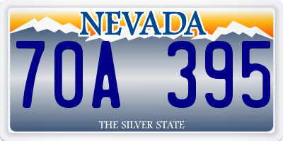 NV license plate 70A395