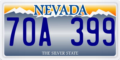 NV license plate 70A399