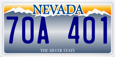 NV license plate 70A401