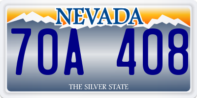 NV license plate 70A408