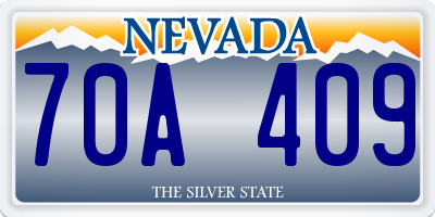 NV license plate 70A409