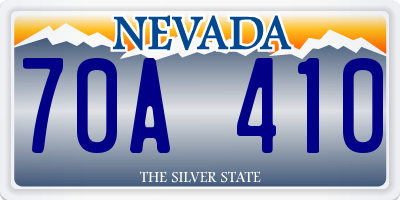 NV license plate 70A410