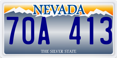 NV license plate 70A413