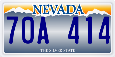 NV license plate 70A414