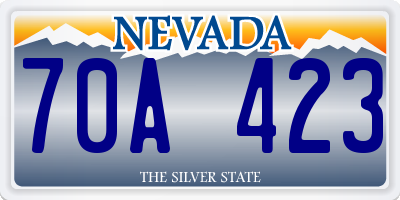 NV license plate 70A423