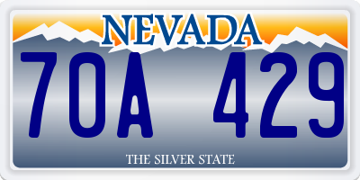 NV license plate 70A429