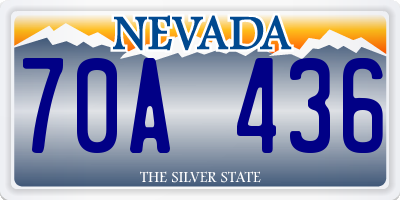 NV license plate 70A436