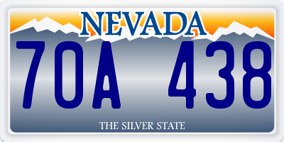 NV license plate 70A438