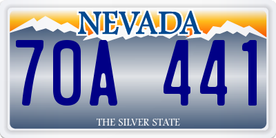 NV license plate 70A441