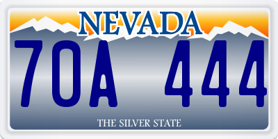 NV license plate 70A444