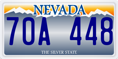 NV license plate 70A448