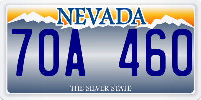 NV license plate 70A460