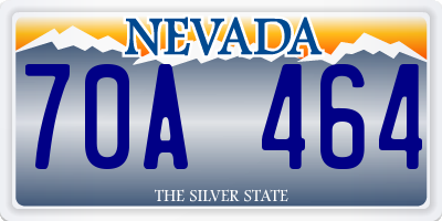 NV license plate 70A464