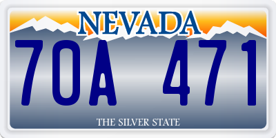 NV license plate 70A471