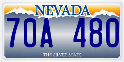 NV license plate 70A480