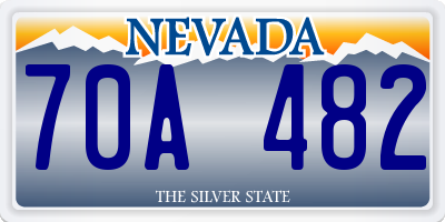 NV license plate 70A482