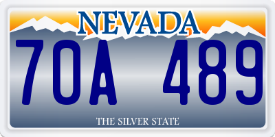 NV license plate 70A489
