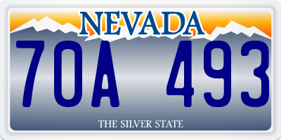 NV license plate 70A493