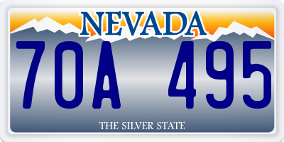 NV license plate 70A495