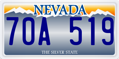 NV license plate 70A519