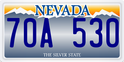 NV license plate 70A530