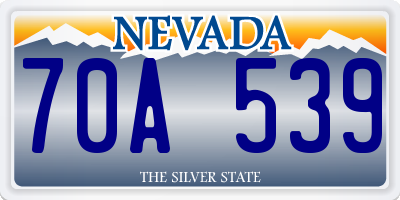 NV license plate 70A539