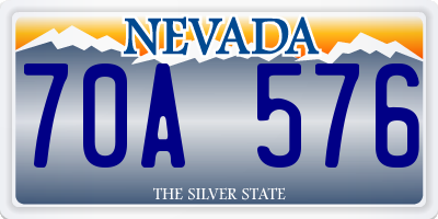 NV license plate 70A576