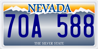 NV license plate 70A588