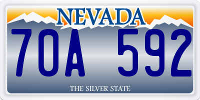 NV license plate 70A592