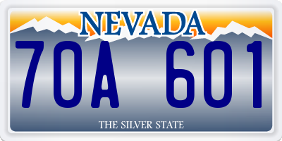 NV license plate 70A601