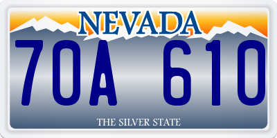 NV license plate 70A610