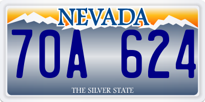 NV license plate 70A624