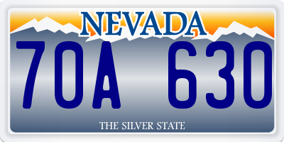 NV license plate 70A630