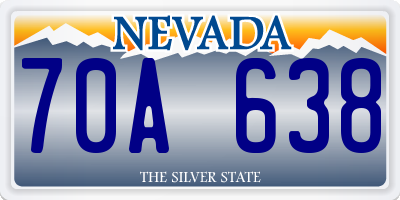 NV license plate 70A638