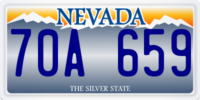 NV license plate 70A659