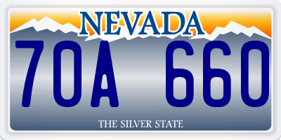 NV license plate 70A660