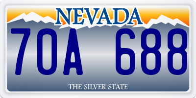 NV license plate 70A688