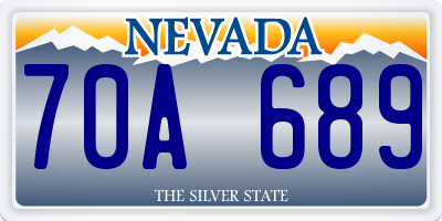 NV license plate 70A689