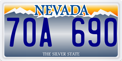 NV license plate 70A690