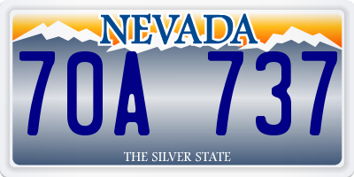 NV license plate 70A737