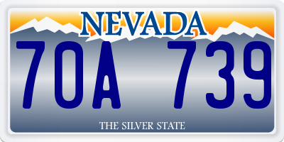 NV license plate 70A739