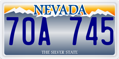 NV license plate 70A745