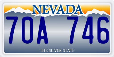 NV license plate 70A746